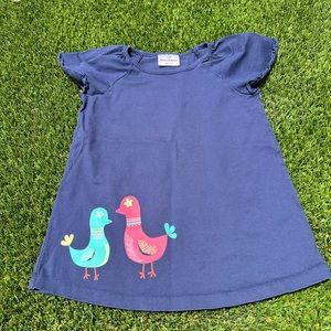 Hanna Andersson Bird Top with flutter sleeves